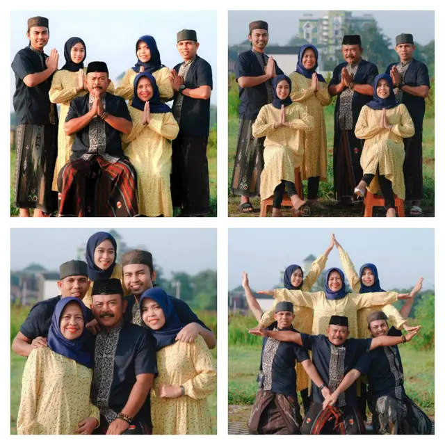 Ide pose keluarga berenam