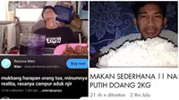 Judul Konten Mukbang di YouTube Kocak. (Sumber: Instagram/meme.wkwk dan Twitter/@txtdariyoutube_)