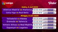 Jadwal La Liga pekan ke-34 di Vidio. (Sumber: Vidio)