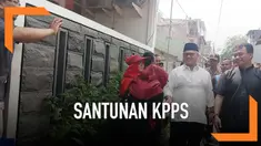 Komisi Pemilihan Umum (KPU) hari ini mulai menyalurkan santunankepada keluarga anggota Kelompok Penyelenggara Pemungutan Suara (KPPS) yang meninggal saat Pemilu 2019.