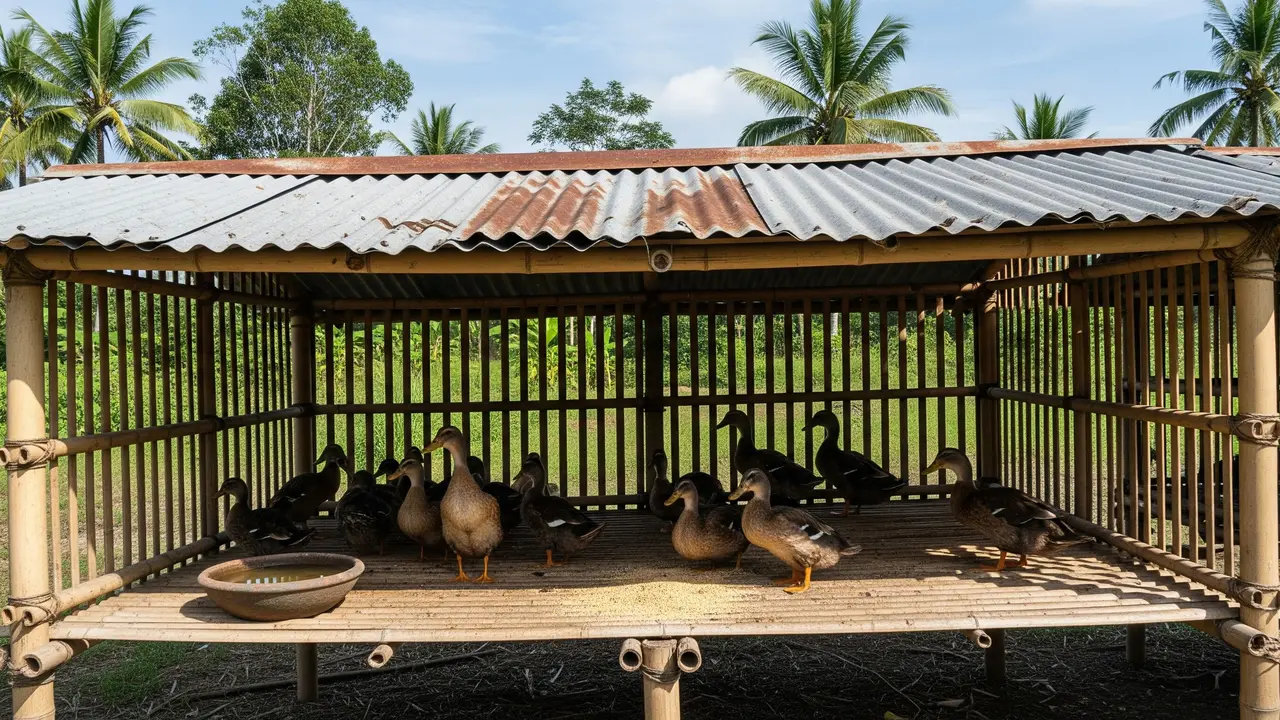 7 Tips Ternak Bebek Petelur dengan Kandang dari Bambu dan Seng Bekas, Telur Bisa untuk Dapur dan Dijual