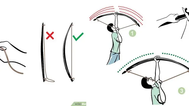 Cara membuat busur panah (sumber: WikiHow)