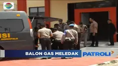 Balon gas yang digunakan untuk peresmian Sekolah Polisi Negara Polda Gorontalo meledak membuat tiga brimob alami luka bakar.