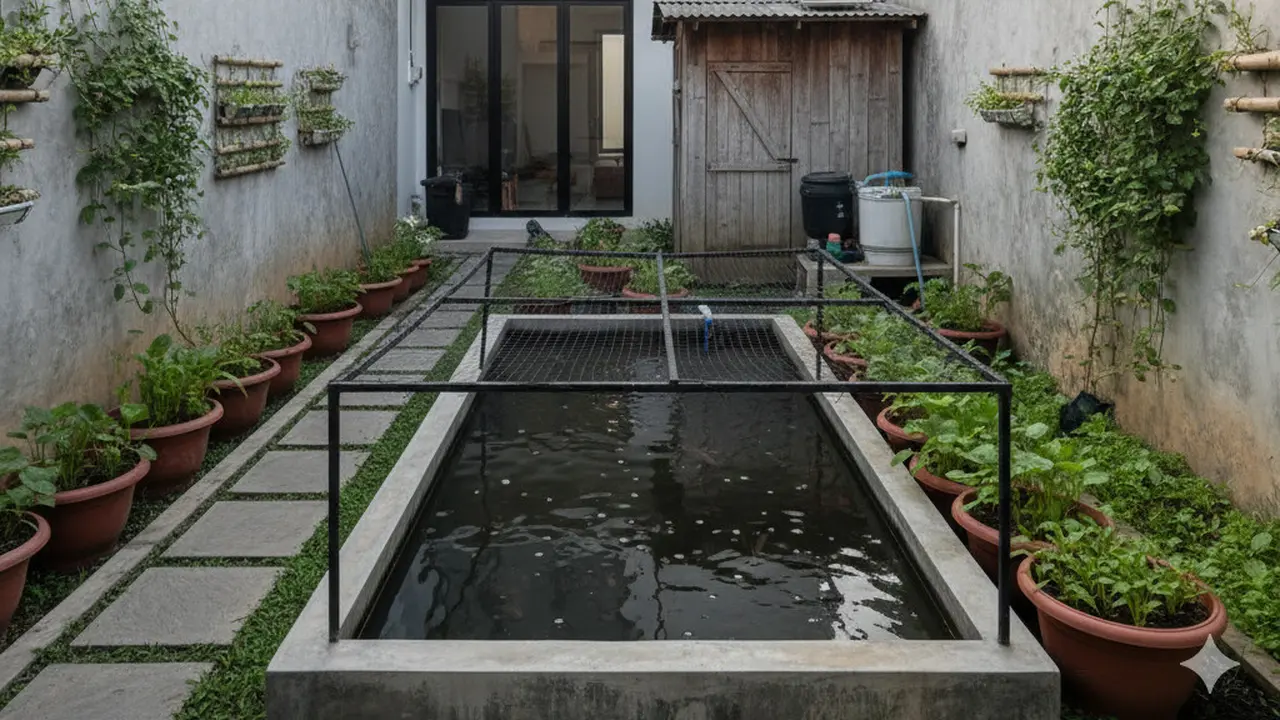 Desain Halaman Belakang Rumah untuk Ternak Lele
