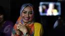 Artis peran dan penyanyi dangdut Shinta Bachir mendatangi Polres Jakarta Selatan, Senin (8/6/2015). Kedatangan Shinta untuk mempertanyakan kepada polisi mengenai inisial SB yang disebut-sebut sebagai dirinya. (Liputan6.com.Panji Diksana)
