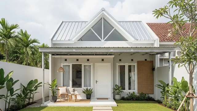 9 Model Rumah Minimalis Kombinasi Atap Baja Ringan dan Seng, Estetika Modern