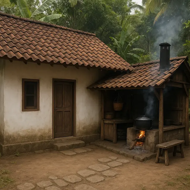 rumah kecil sederhana di kampung penuh nostalgia