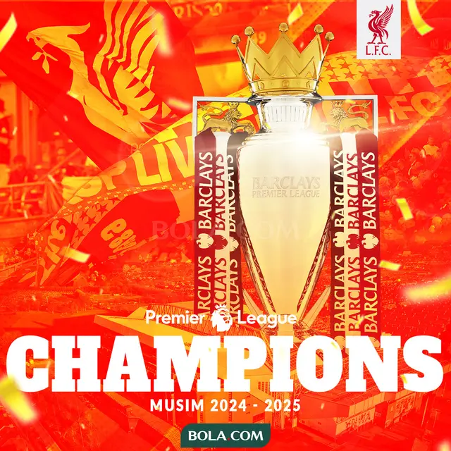 Ilustrasi - Liverpool Juara Liga Inggris Musim 2024-2025 - 2