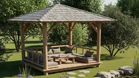 7 Desain Halaman Belakang Rumah Kecil dengan Gazebo Mini, Ideal untuk Me-Time
