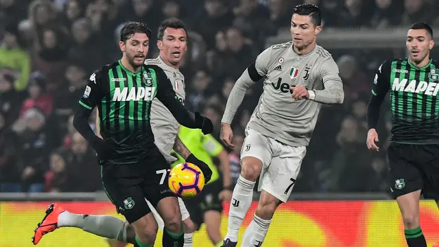 Cristiano Ronaldo Tampil Apik Bawa Juventus Taklukan Sassuolo