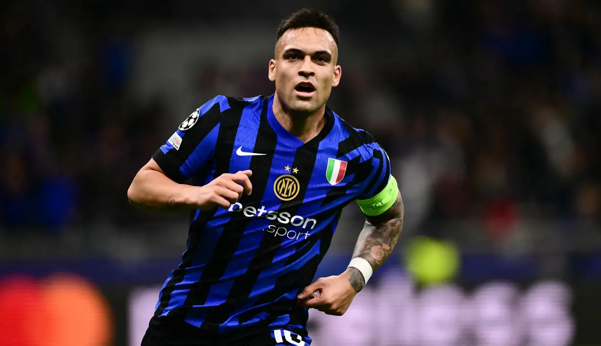 Il Nerazzurri unggul lebih dulu lewat gol yang dicetak Lautaro Martinez pada menit ke-21. (Marco BERTORELLO/AFP)