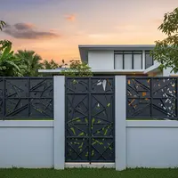 Model Pagar Besi dengan Dinding Beton Minimalis