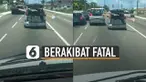 Hal yang tak diinginkan terjadi saat mendekati lampu merah.