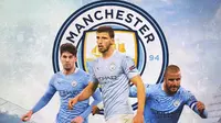 Manchester City - John Stone, Ruben Diaz, Kyle Walker (Bola.com/Adreanus Titus)