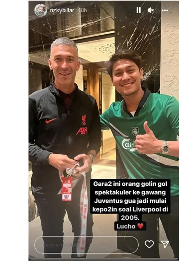 6 Potret Keseruan Rizky Billar Nonton Pertandingan Liverpool vs MU di Thailand