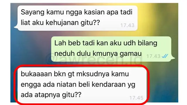 5 Chat Gebetan Minta Naik Mobil Ini Bikin Geleng Kepala