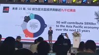 The Head of Greater China and Head of Asia, GSMA, Sinan Chen Bo dalam acara Huawei Asia-Pacific Innovation Day ke-5 di Chengdu, Tiongkok, Selasa (3/9/2019). Liputan6.com/Devira Prastiwi