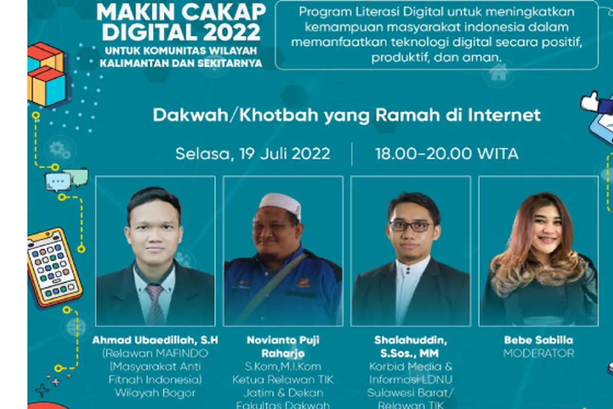 Makin Cakap Digital 2022:  “Dakwah/Khotbah yang Ramah di Internet”. Dok Kemkominfo
