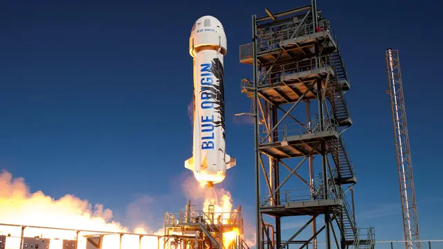 Wisata luar angkasa. Blue Origin/AFP