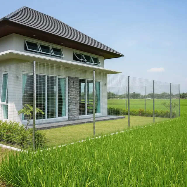 Desain Rumah di Tepi Sawah dengan Pagar Pengaman Anti Ular