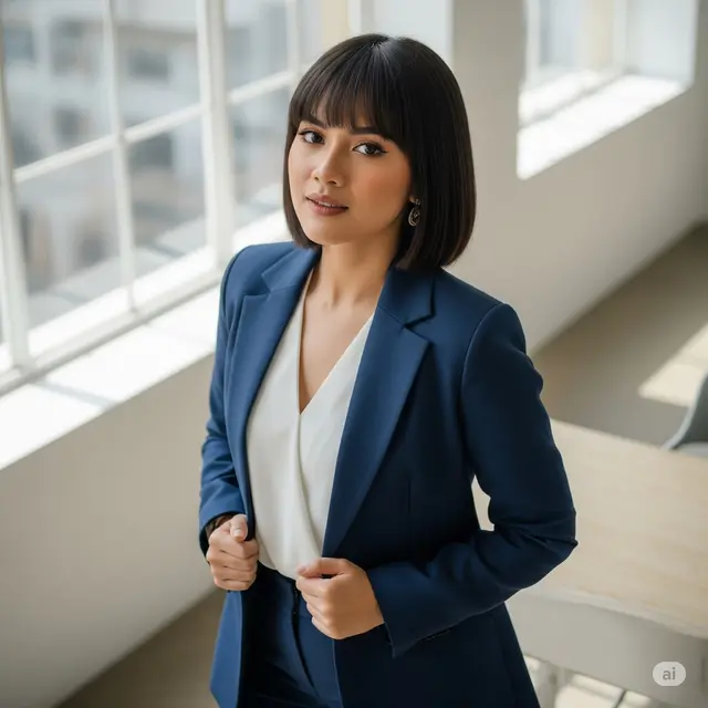 Model Rambut Wanita Dewasa agar Tampil Stylish di Kantor. Foto: Gemini