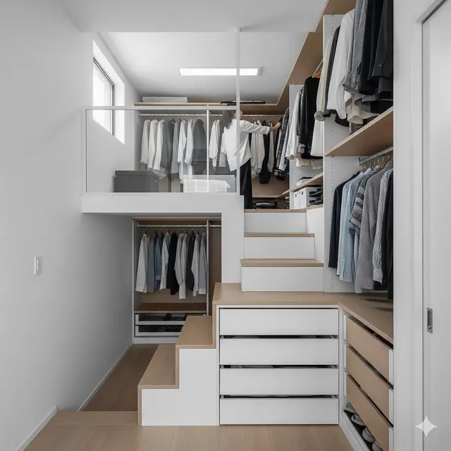 Walk-in Closet Mezzanine: Penyimpanan Pakaian Efisien