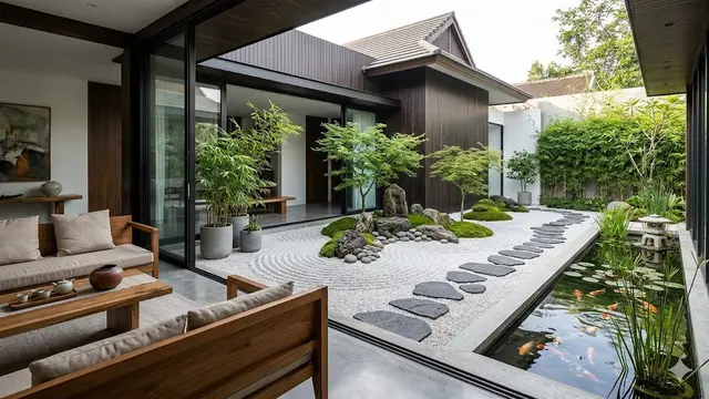 Inspirasi Taman Zen dan Kolam Ikan untuk Rumah Modern