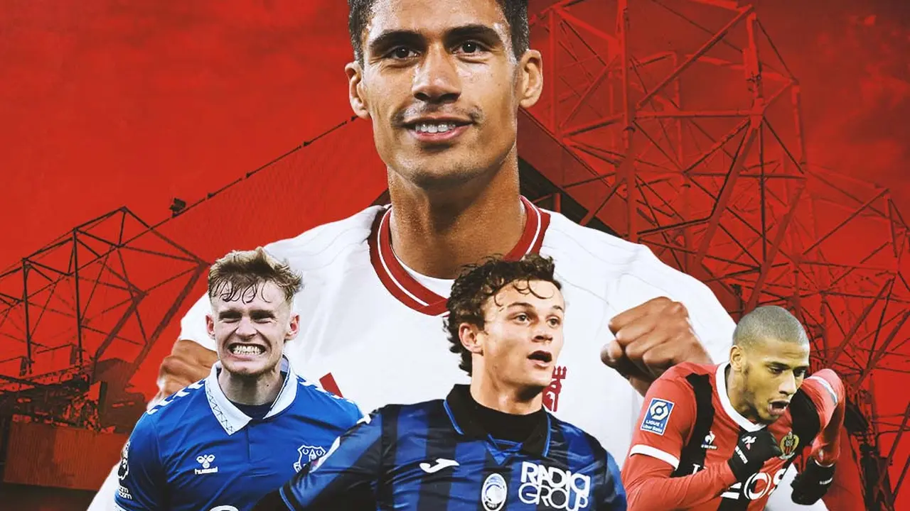 Ilustrasi - Raphael Varane, Jarrad Branthwaite, Jean-Claire Todibo, Giorgio Scalvini