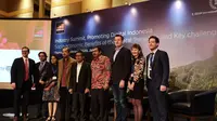 Konferesi pers laporan GSMA soal industri digital Indonesia di Jakarta, Kamis (6/2/2020). (Liputan6.com/ Agustinus Mario Damar)