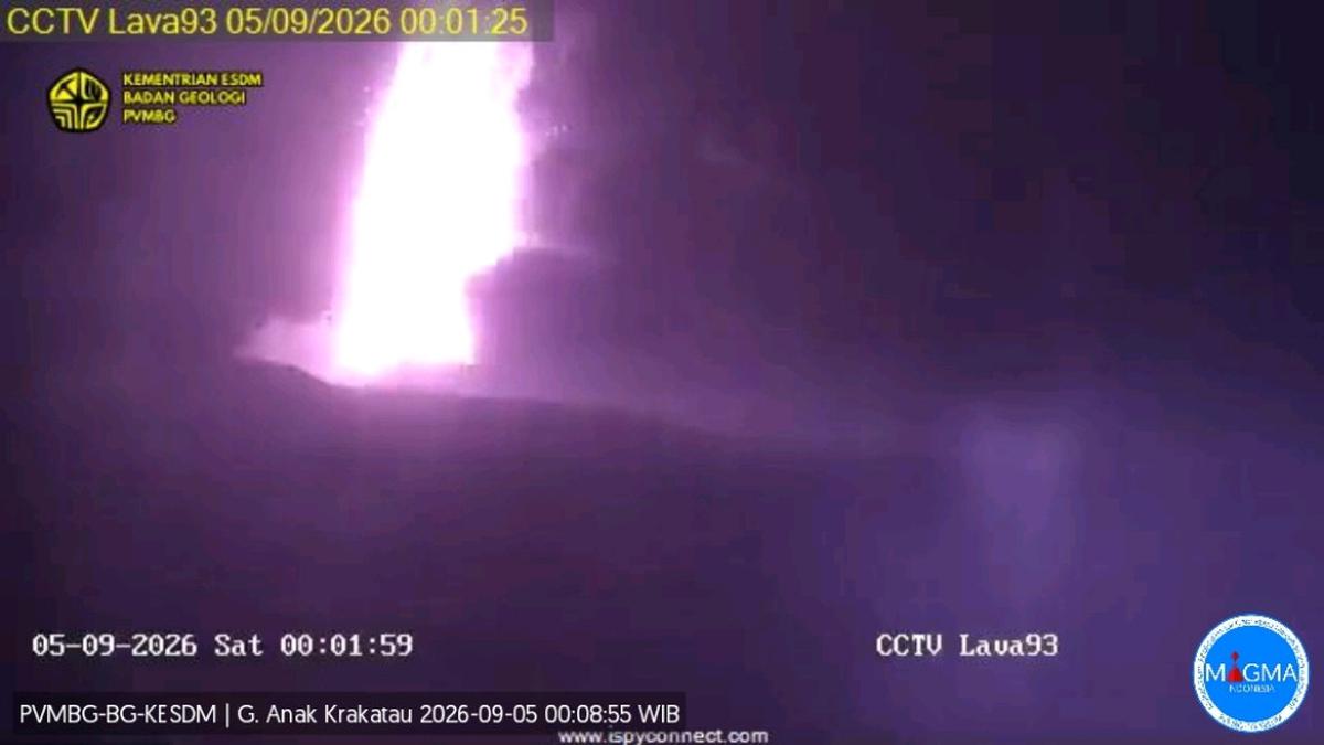 Anak Krakatau Erupsi Beruntun