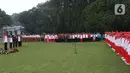 Presiden Joko Widodo atau Jokowi saat upacara pelepasan Kontingen Indonesia untuk SEA Games 2019 Filipina di Istana Bogor, Jawa Barat, Rabu (27/11/2019). Sebanyak 841 atlet Indonesia akan bertanding pada SEA Games Filipina di 51 cabang olahraga. (Liputan6.com/Angga Yuniar)