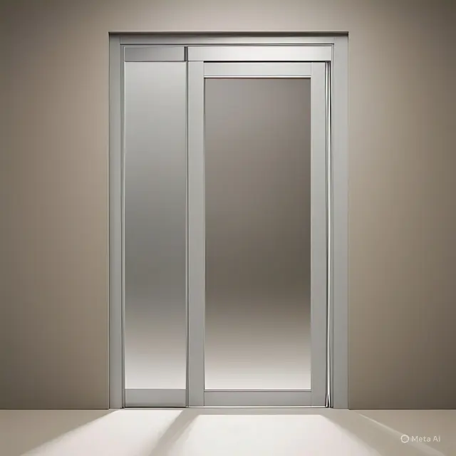 Pintu Aluminium dengan Panel Kaca Besar