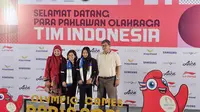 Rifda Irfanaluthfi saat kembali ke Indonesia usai berlaga di Olimpiade 2024