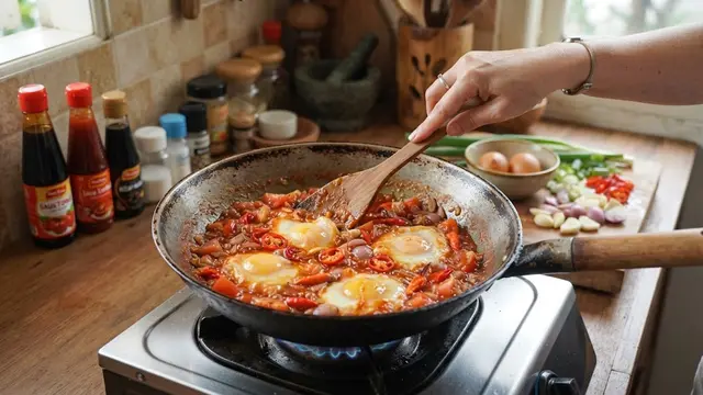 Resep Telur Saus Tomat Pedas