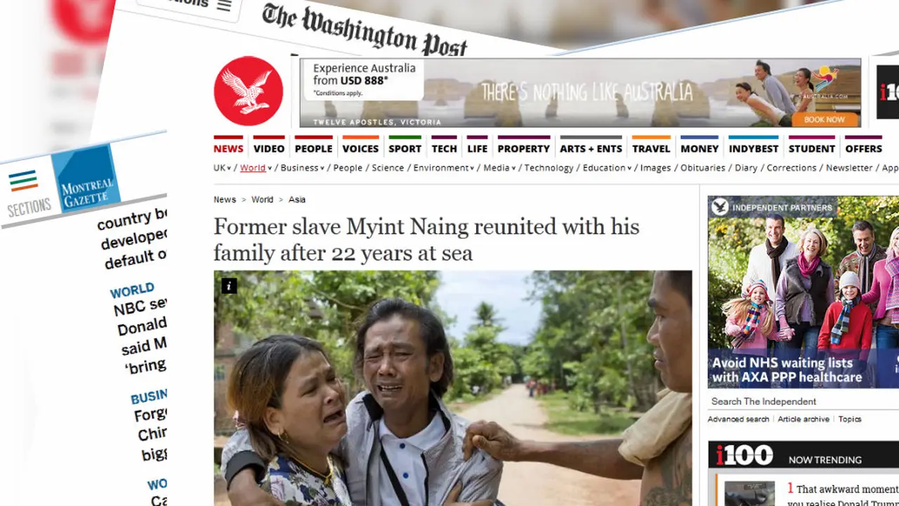 Myint Naing akhirnya bisa pulang setelah hidup 22 tahun sebagai budak