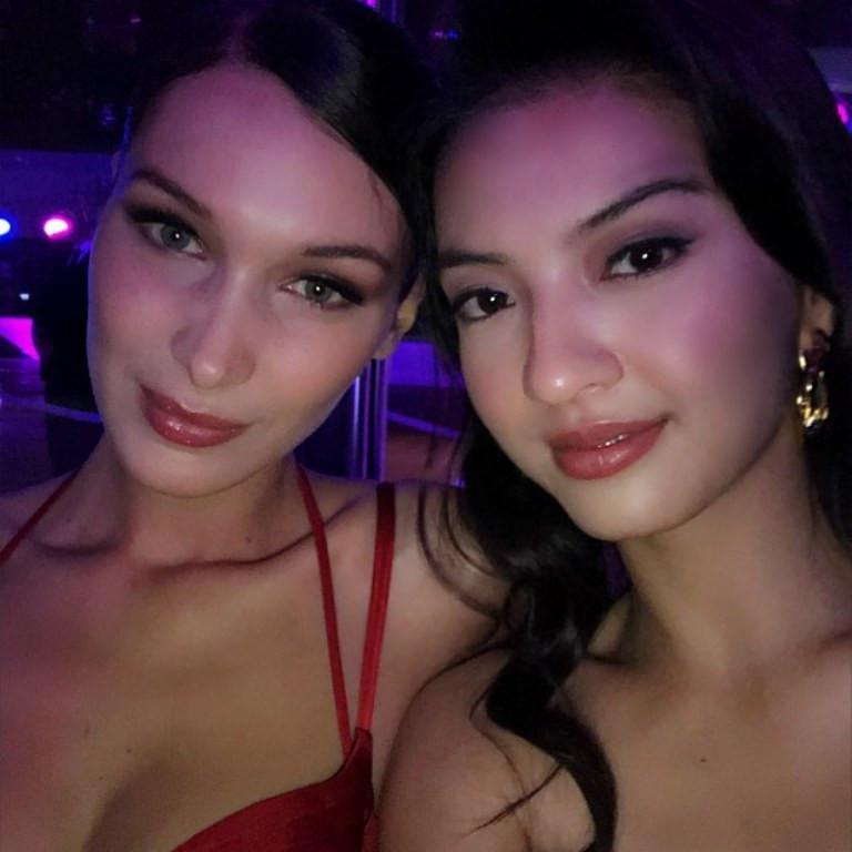 Raline Shah dan Bella Hadid di Victoria's Secret Fashion Show After Party di Shanghai, Tiongkok. [foto: instagram/ralineshah]