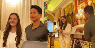 Sepulangnya dari Thailand, Anisha Rosnah lanjut menemani Pangeran Mateen hadiri sebuah acara. Tak hanya sekadar mendampingi, Anisha Rosnah turut berpartisipasi di acara tersebut. [@support.anishaik]