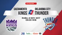Jadwal NBA, Sacramento Kings Vs Oklahoma City Thunder. (Bola.com/Dody Iryawan)