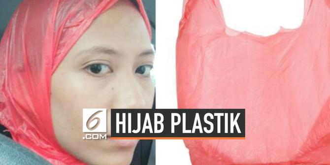 VIDEO: Kocak, Wanita Gunakan Kantong Plastik Sebagai Hijab