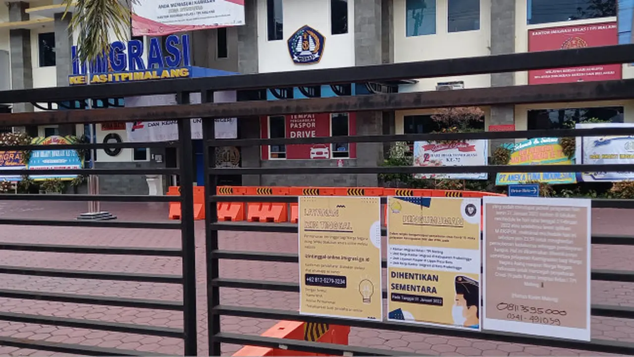 Kantor Imigrasi Malang Tutup Karena Lima Pegawai Positif Covid-19
