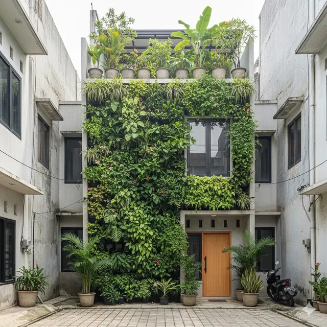 Rumah Asri dengan Taman Vertikal