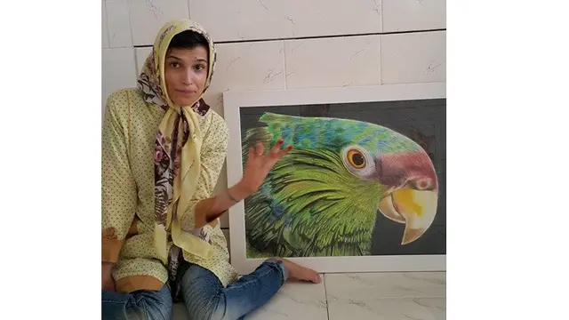 7 Lukisan Wanita Difabel yang Melukis dengan Kakinya Ini Mengagumkan