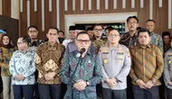 Menteri Perlindungan Pekerja Migran Indonesia (P2MI), Abdul Kadir Karding saat ke Mapolda Lampung. Foto : (Liputan6.com/Ardi).