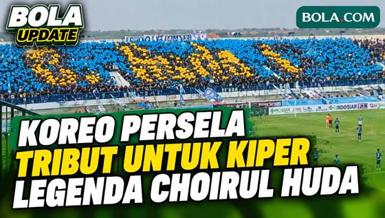 Ini Penampakan Aksi Memukau Koreo Suporter Persela Beri Penghormatan Kiper Legendaris Choirul Huda