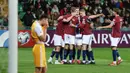Bagi Haaland, itu adalah gol ke-39 dari 40 penampilan untuk timnas Norwegia sejak 2019. (AP Photo/Aurel Obreja)