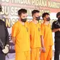 Tersangka peredaran narkoba di Riau yang merupakan jaringan Malaysia di Kabupaten Bengkalis. (Liputan6.com/M Syukur)
