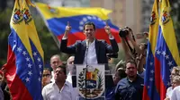 Juan Guaido, pemimpin oposisi yang mengklaim sebagai presiden sementara Venezuela (AP/Fernando Llano)