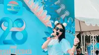 Putri Isnari menghibur masyarakat di acara Bestie Indosiar yang digelar di Banjarmasin