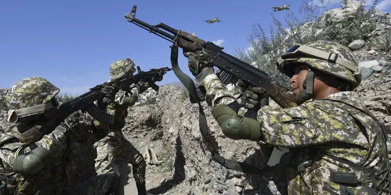 FOTO: CSTO Gelar Latihan Militer Bersama di Kyrgyzstan