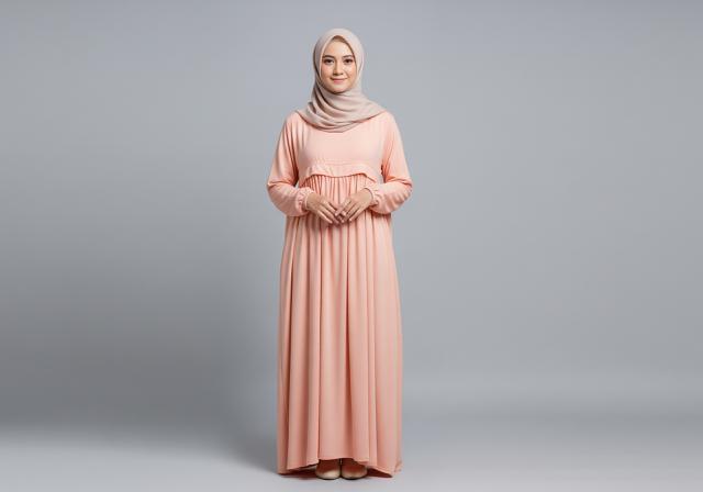 Gamis Babydoll Long Dress Longgar/Ide Model Gamis Simple untuk Kelompok Pengajian (Sumber: gemini.com)